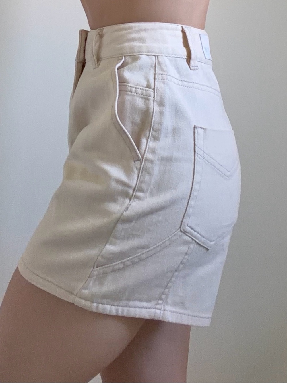 Simons Twik Cream Jean Shorts